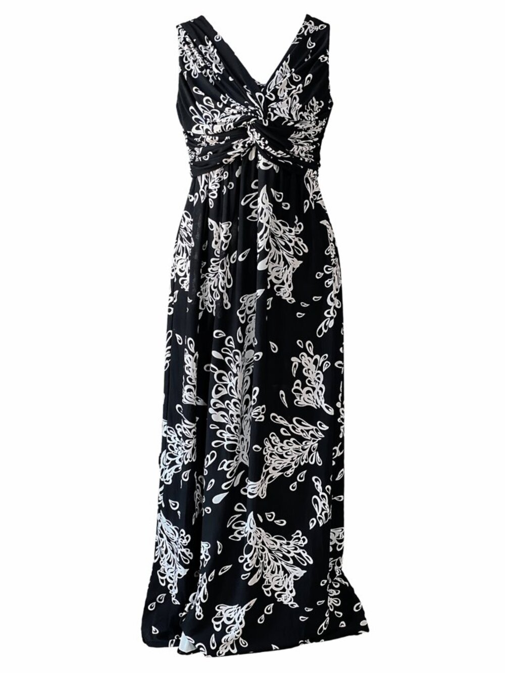 Arianna by HWDresses Black & White Floral Maxi Dress Size S/M